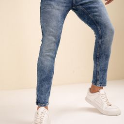 KETCH Men Blue Skinny Fit Mildly Distressed Heavy Fade Stretchable Jeans 97% Cotton-image-22