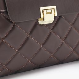 Mast & Harbour Quilted Structured Shoulder Bag with Detachable Handle image 2