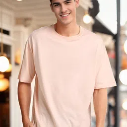 NOBERO Round Neck Short Sleeves Oversized Cotton T-shirt-picture-34