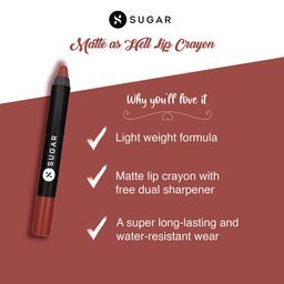SUGAR Matte As Hell Crayon Lipstick with Sharpener - Brandy Harrington 17 image 5