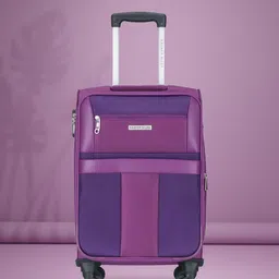 Nasher Miles Purple Solid Water Resistant Cabin Trolley Bag-image-5