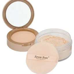Seven Seas Pro Beauty Weightless Stay Matte 2 In 1 Compact & Loose Powder-Banana 03-43