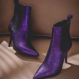 Saint G Women Mid Top Pointed Top Embellished Leather Party Stiletto-Heel Chelsea Boots-38