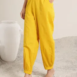 Libas Off white Abstract Woven Design Mirror Work Straight Kurta With Salwar & Dupatta image 4