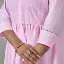 Anouk Rustic Women Ethnic Motifs Printed Pleated Kurta with Trousers & With Dupatta image 5