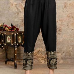 KALINI Ethnic Motifs Printed A-Line Kurta With Trouser And Dupatta image 4