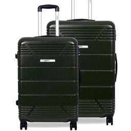 Luggero Set Of 2 Textured Hard-Sided Trolley Bags Suitcase-41