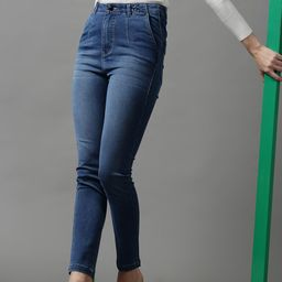 SHOWOFF Women Blue Skinny Fit Light Fade Stretchable Jeans-image-57