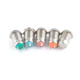 16mm 12V Ring (Green Light) Self-Lock Non-Momentary Metal Push-button Switch image 5