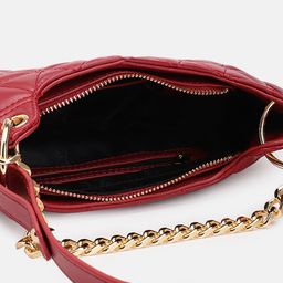 Van Heusen Chevron Self Textured PU Structured Handheld Bag with Quilted Detail image 5