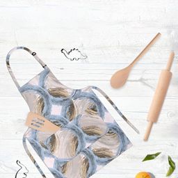 ArtzFolio Blue & Brown Printed Cotton Apron-99