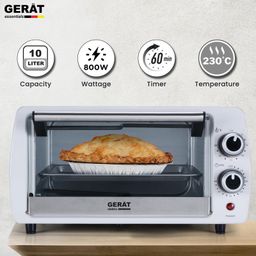 GERAT OTG 10L | Temperature Control Knob, Temperature Range from Low to 230°C, 60 Minutes Timer, 230V-50Hz, 800W | 1 Year Warranty, White image 2