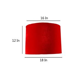 Grated Ginger Red Solid Big Bump Contemporary Table Lamp with Shade image 4