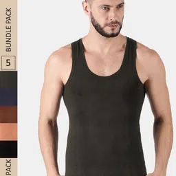 Dollar Men Pack of 5 Assorted Innerwear Vests MLHVE-01-PO5-ASST1-image-26
