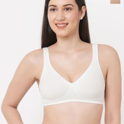 Inner Sense Pack of 3 White & Cream-Coloured Organic Cotton Antimicrobial Bra-51