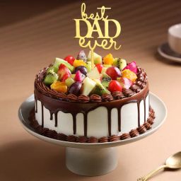 Best Dad Fruit Medley Chocolate Cake-image-9