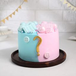 Pink N Blue Baby Shower Cake-image-2