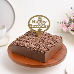 Decadent Chocolate Cake With Birthday Topper-image-79