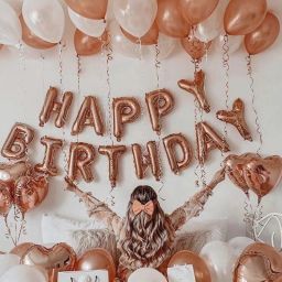 Bday Rose Gold Balloons-image-7