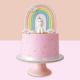 Rainbow Unicorn Fondant Cake-image-56