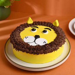 Creamy Cute Lion Theme Designer Cake-image-5