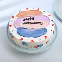 Happy Anniversary Colourful Chocolate Cake-image-25