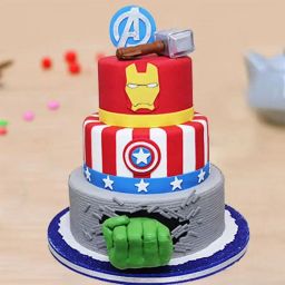 3 Tier Avengers Fondant Cake-image-11