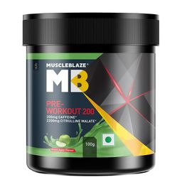 MuscleBlaze PRE Workout 200,  0.22 lb  Green Apple -image-44