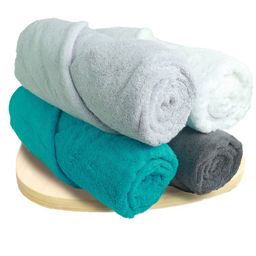 Heelium Unisex Set of 4 Quick Absorbent 600 GSM Bamboo Bath Towel - 65 x 40 cm-6
