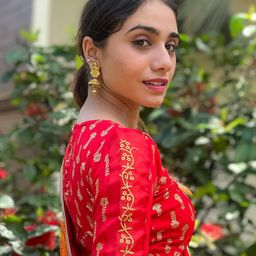 Bindigasm's Advi Kaashi Zari Embroidery Printed Stretchable Blouse-image-37
