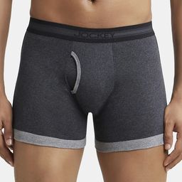 Jockey Men Charcoal Grey Combed Cotton Solid Trunks 1017-0105-BE-MM-picture-17