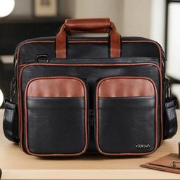 LOREM Unisex Textured Messenger Bag-25