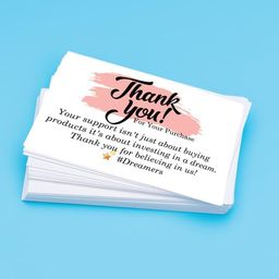 D2C Small Business Thank You Cards, 3 x 2 Inch, Set of 6 Designs, Matte Finish, Customer Appreciation Inserts for Orders, Package Inserts Pack of 144 image 3