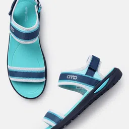 AMP Women Striped Open Toe Flats-29