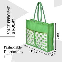 Kuber Industries Geometric Printed Oversized Shopper Tote Bag image 4