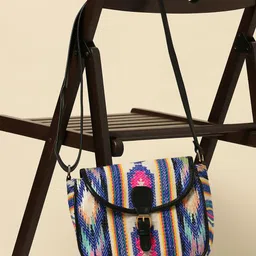 Sangria Self Design Structured Sling Bag-14
