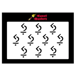 Comet Busters 10 Pcs Reusable Designer Bindis - Black image 1