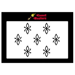 Comet Busters 10 Pcs Reusable Designer Bindis - Black image 1