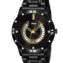 HAMT Men Patterned Dial & Stainless Steel Analogue Watch HM-GR928-BLK-BLKCH-Black-33
