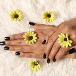 LICK Pack of 2 Press On Nails Extension With Quick Dry Nail Glue - Black-13