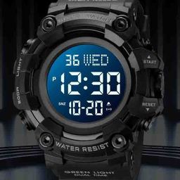 V2A Men Dial & Textured Straps Digital Watch V2A-1968-Black-24