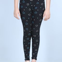 StyleStone Girls Black & White Printed Ankle Length Leggings-image-89