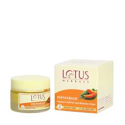 Lotus Herbals Sustainable PAPAYABLEM Papaya-N-Saffron Anti-Blemish Creme 50g-52