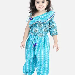 BownBee Girls Printed Top with Dhoti Pants-picture-14