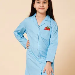 PICCOLO Girls Polka Dot Printed Pure Cotton Shirt Nightdress-image-18