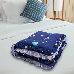 Baby Moo Blue Mild Winter 210 GSM Pure Cotton Single Bed Blanket-image-34