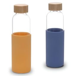UMAI Yellow & Blue 2Pcs Glass Dishwasher Safe Water Bottles 550ml Each-34