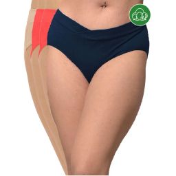 Inner Sense Plus Size Organic Cotton V Band Panties (Pack of 4)-picture-23