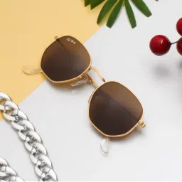 TED SMITH UV Protection Hexagonal Sunglasses for Men Women Stylish Trending Fashion (50)-picture-12