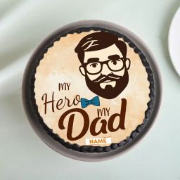 Delightful Dearest Papa Chocolate Photo Cake-image-30